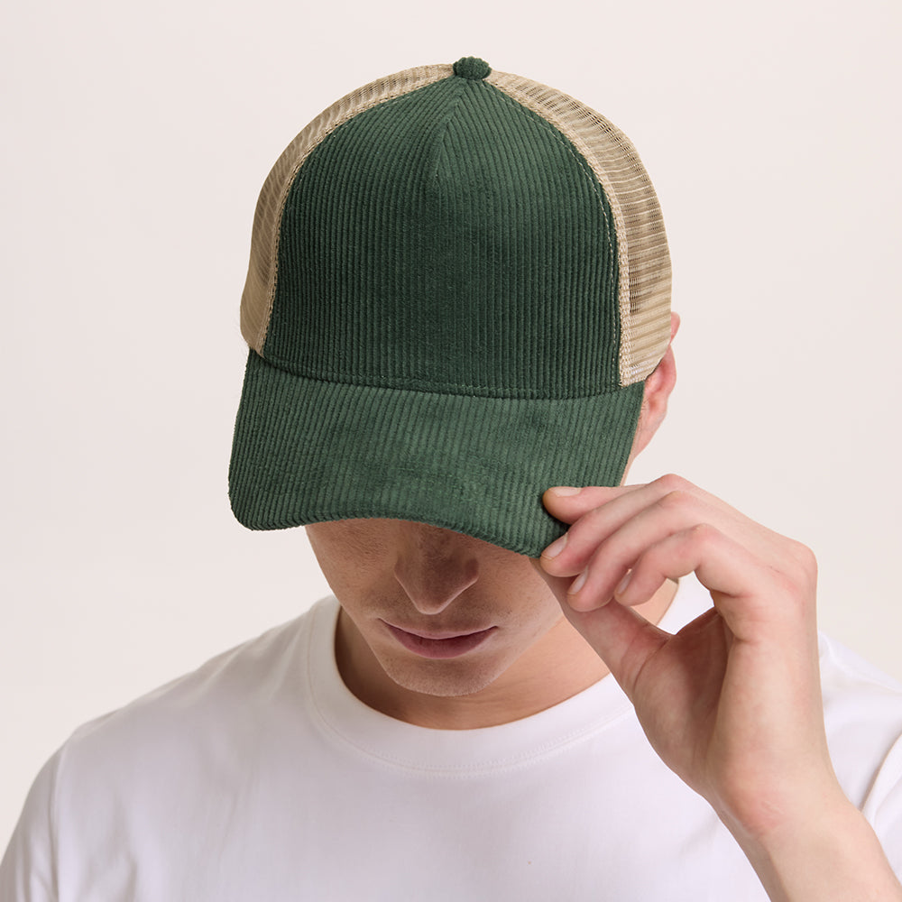 Blank 5 Panel Corduroy Trucker Hats Wholesale - 5129 Foremost Hat