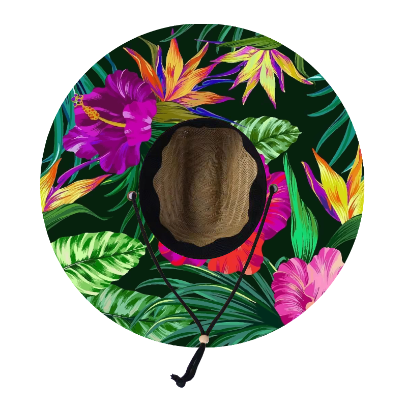 Straw Lifeguard Sun Hat Wholesale - Blank and Under Brim