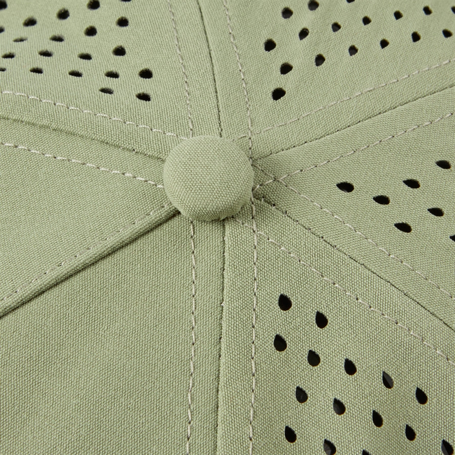 Blank Laser Perforated 5 Panel Performance Snapback Golf Hat Wholesale - 6526 (Recycled Polyester)