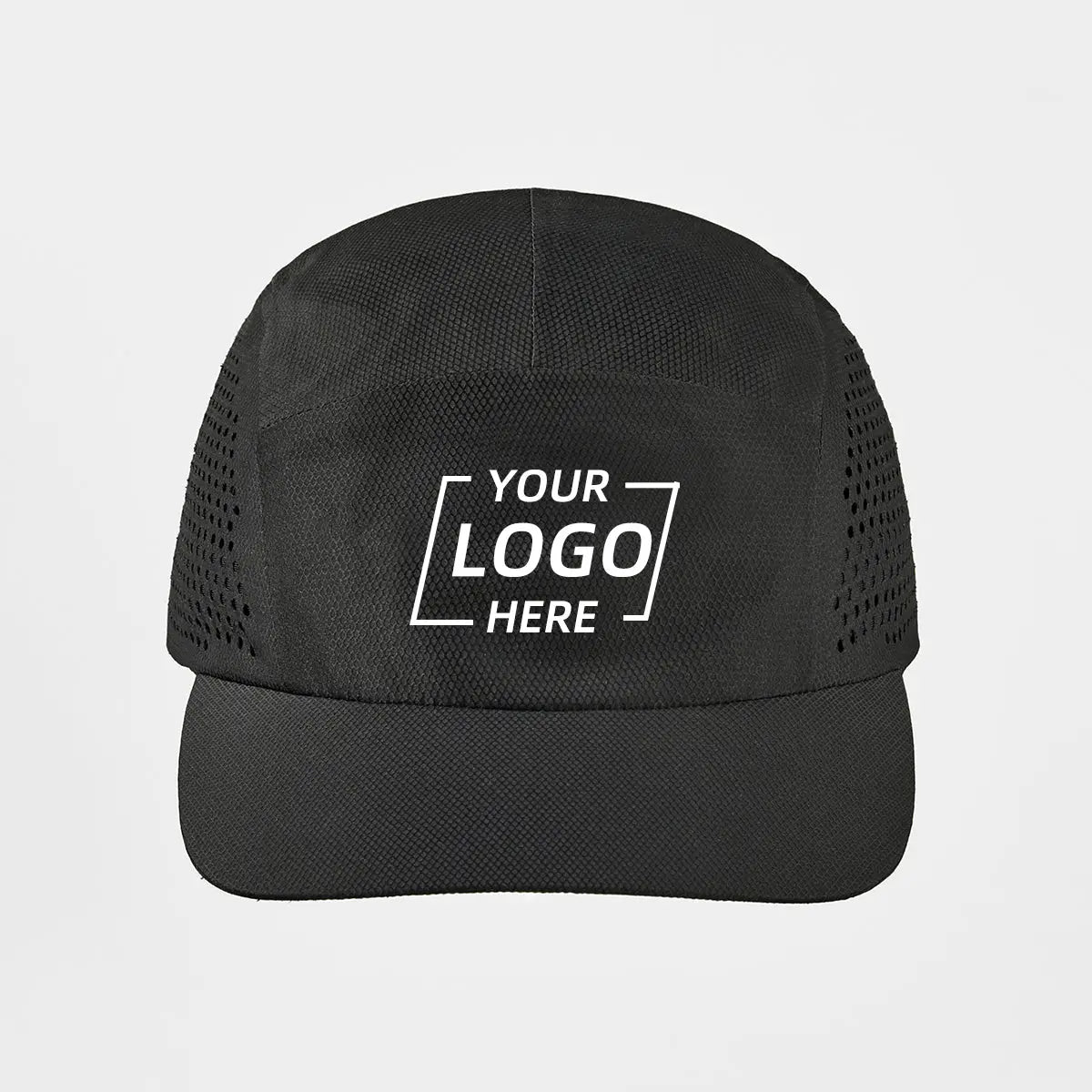 Blank 5 Panel Water-Repellent Seamless Lightweight Perforated Running Cap - 5027 Foremost Hat