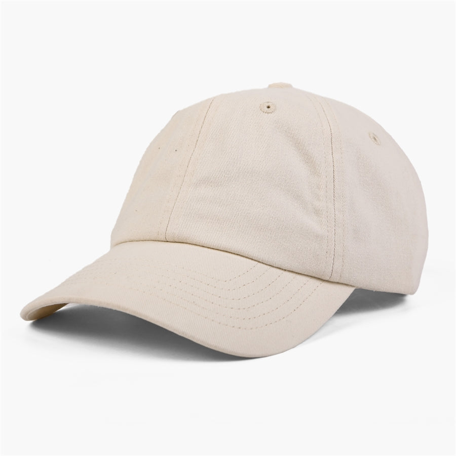 Blank Cotton Sanded Twill Dad Hat - 6019