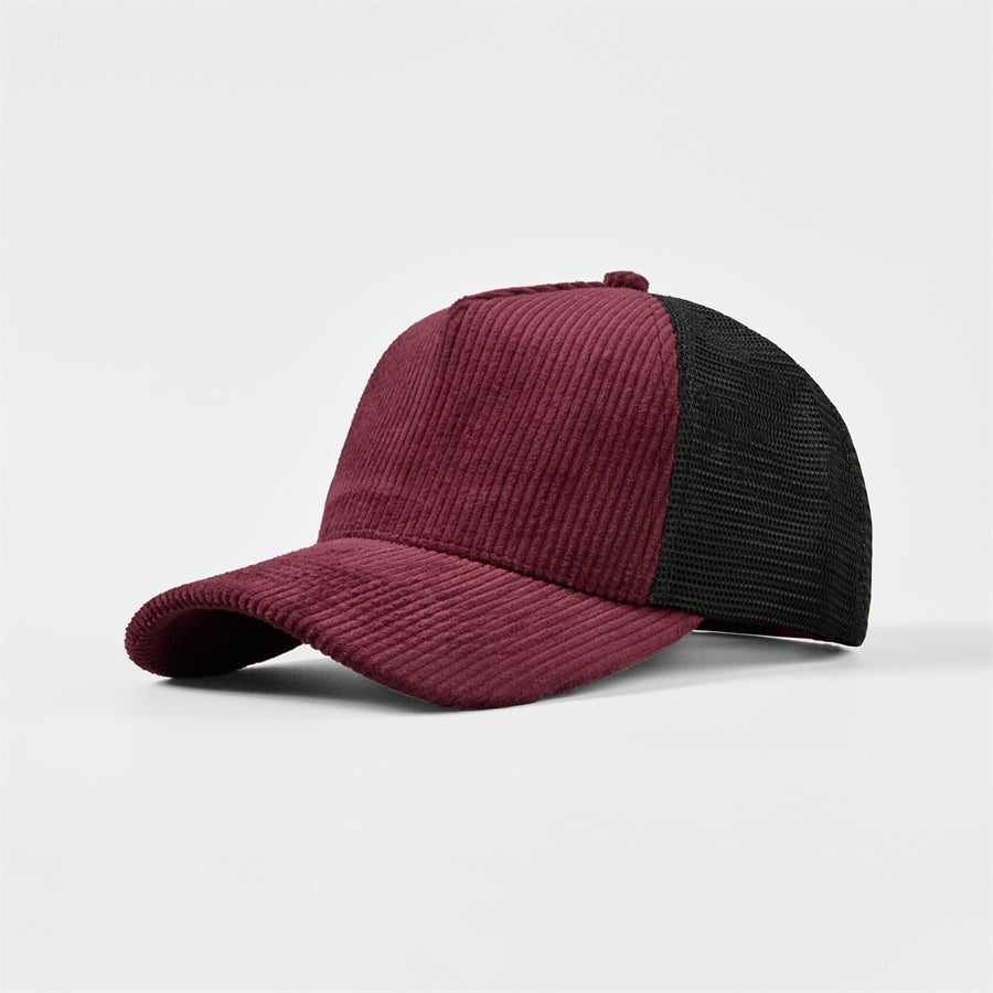 Blank 5 Panel Corduroy Trucker Hats Wholesale - 5129