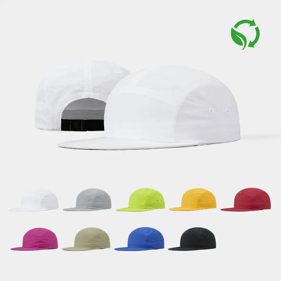 Blank Kids 5 Panel Water Repellent Nylon Camper Hat Wholesale - 5475 (Recycled)