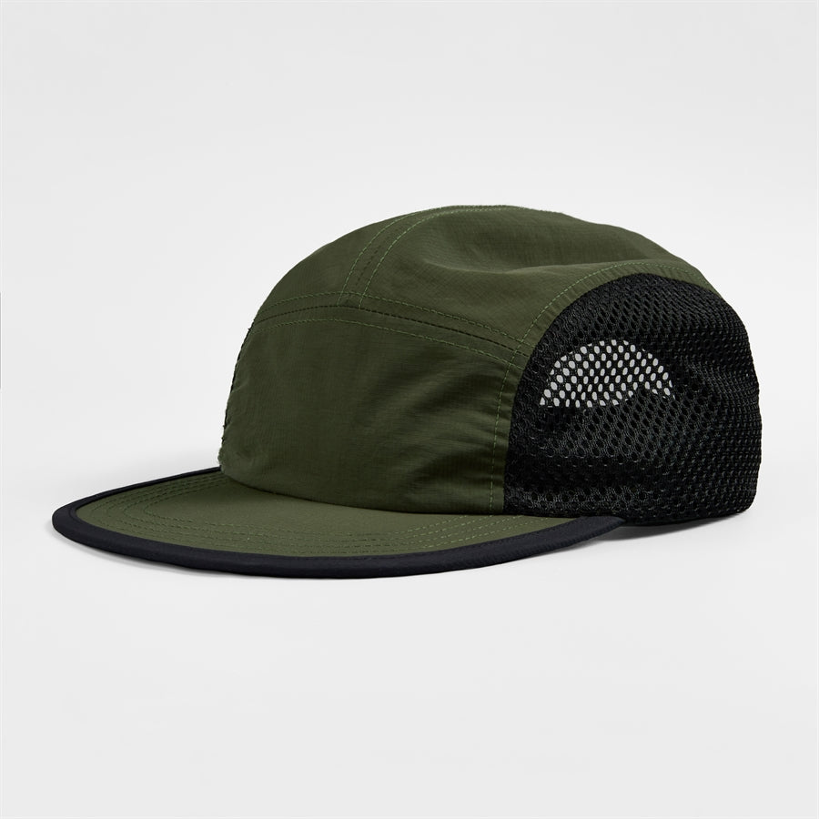 Blank Water Repellent 5 Panel Nylon Mesh Camper Hat Wholesale