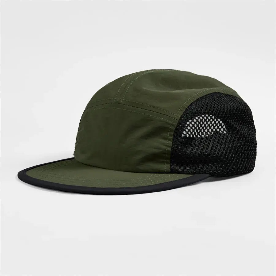 Blank Water Repellent 5 Panel Nylon Mesh Camper Hat Wholesale