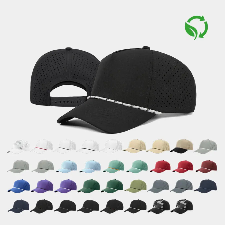 Blank & Custom 5 Panel Laser Performance Golf Rope Hat Wholesale - 6526P