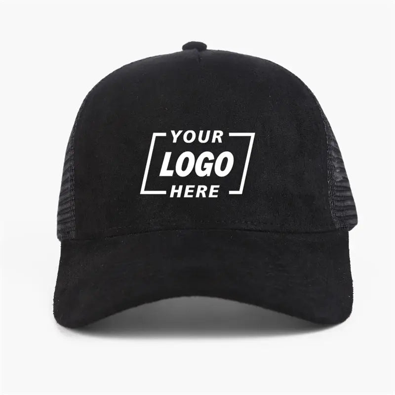 Blank Suede Mesh 5 Panel Trucker Hats Wholesale - 6710