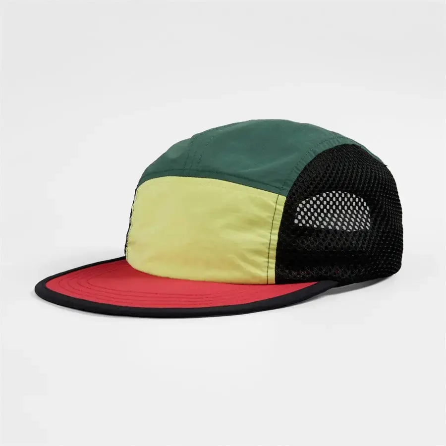 Blank Water Repellent 5 Panel Nylon Mesh Camper Hat Wholesale