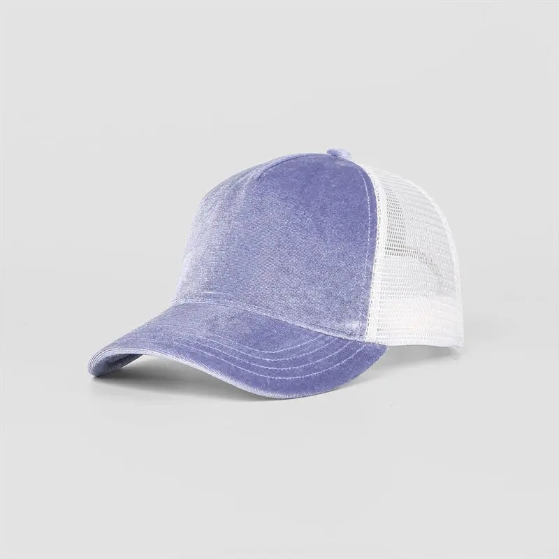 Blank 5 Panel Velvet Trucker Hat Wholesale - 6529