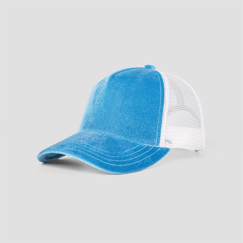 Blank 5 Panel Velvet Trucker Hat Wholesale - 6529