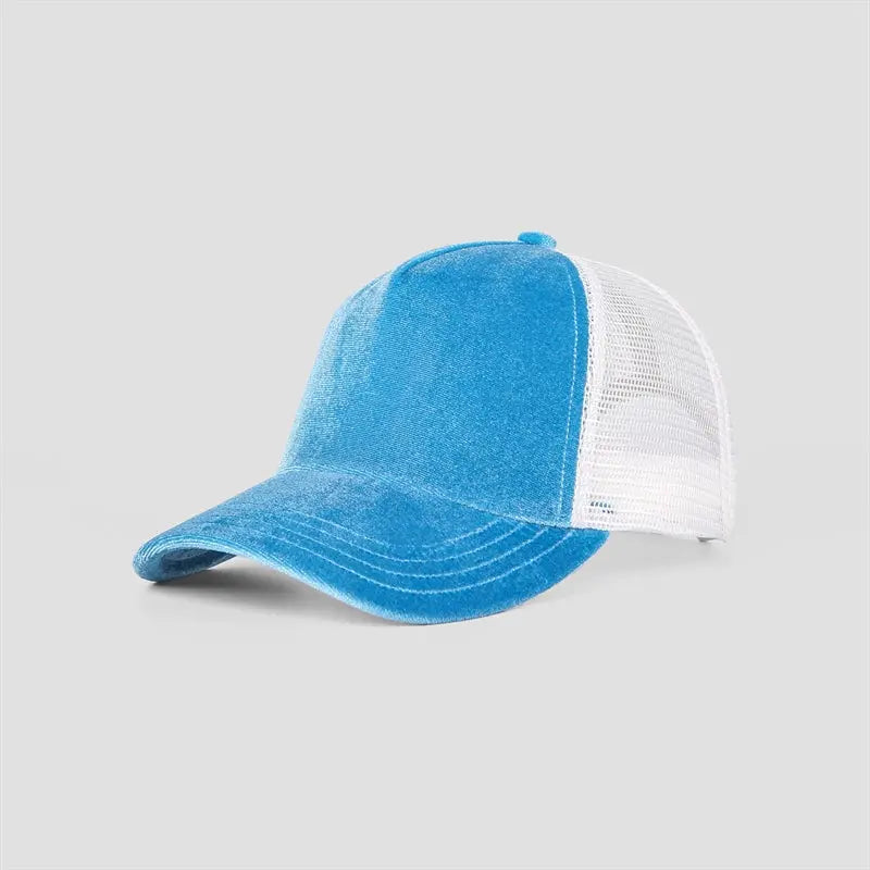 Blank 5 Panel Velvet Trucker Hat Wholesale - 6529