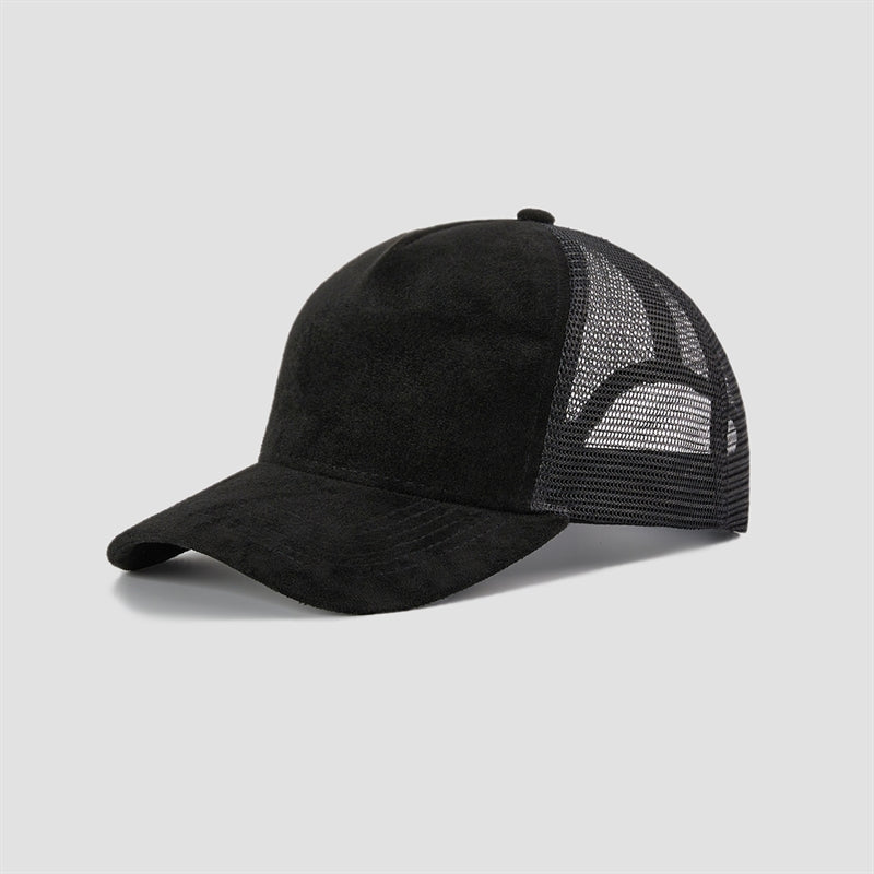 Blank & Custom Suede Mesh Trucker Hats Wholesale - 6710