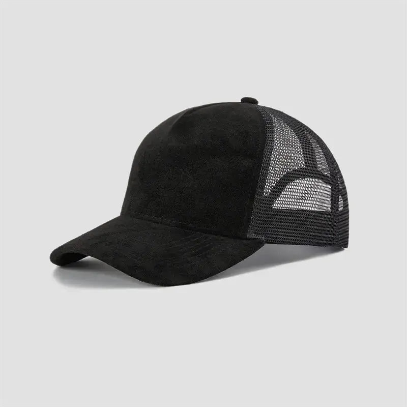 Blank & Custom Suede Mesh Trucker Hats Wholesale - 6710