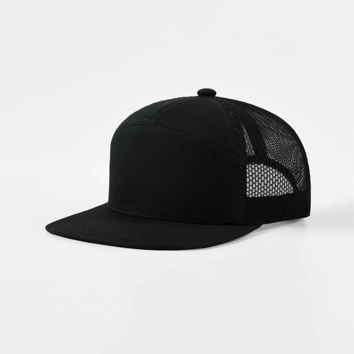 Blank Flat Bill 7 Panel Trucker Hat Wholesale - 6471 (Recycled) Foremost Hat - Wholesale & Custom Hats