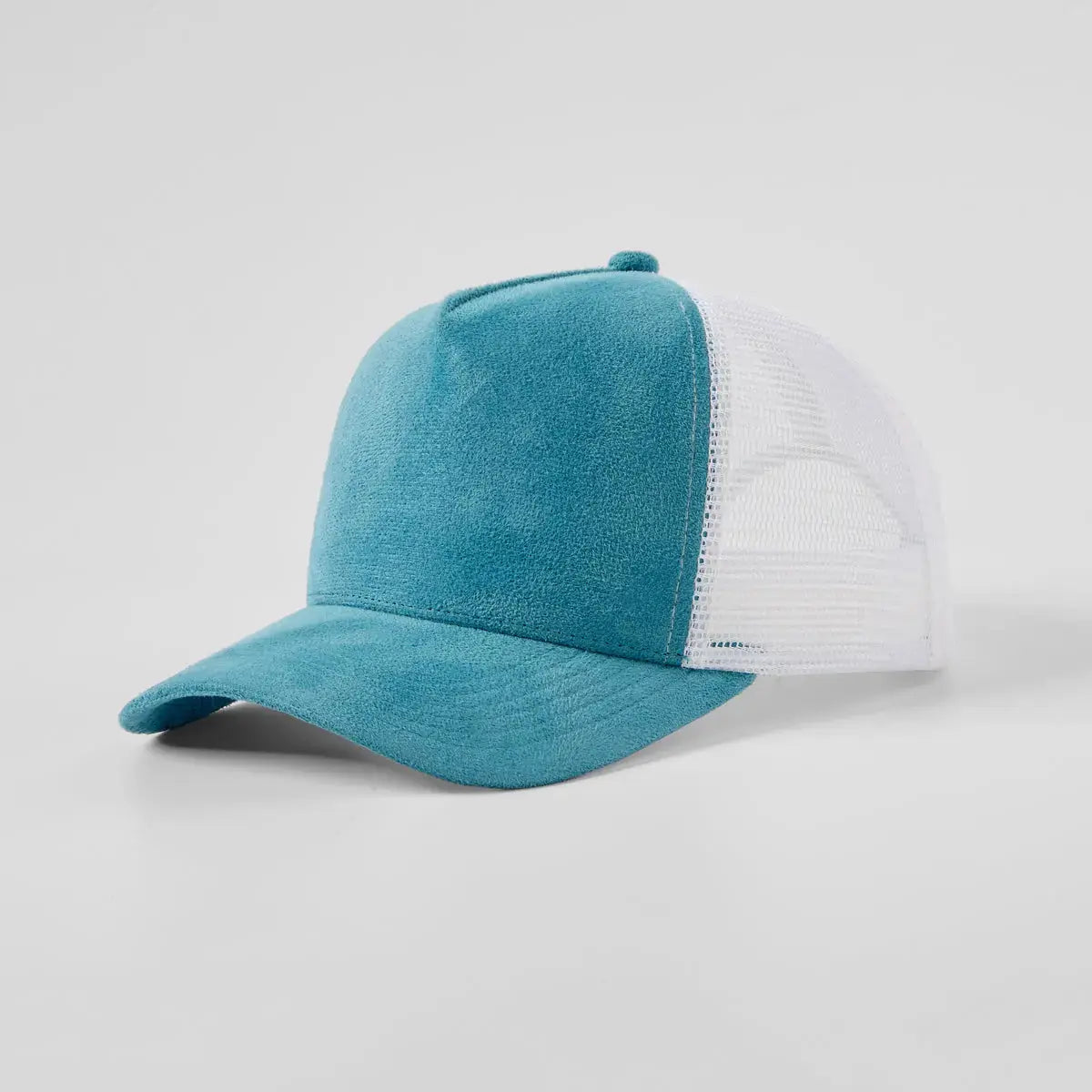 Blank Suede Mesh 5 Panel Trucker Hats Wholesale - 6710 Foremost Hat