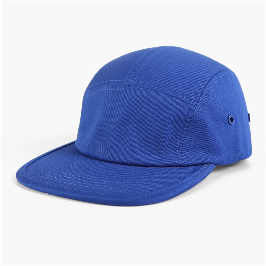 Blank & Custom Flat Bill 5 Panel Cotton Twill Camper Hat - 6714