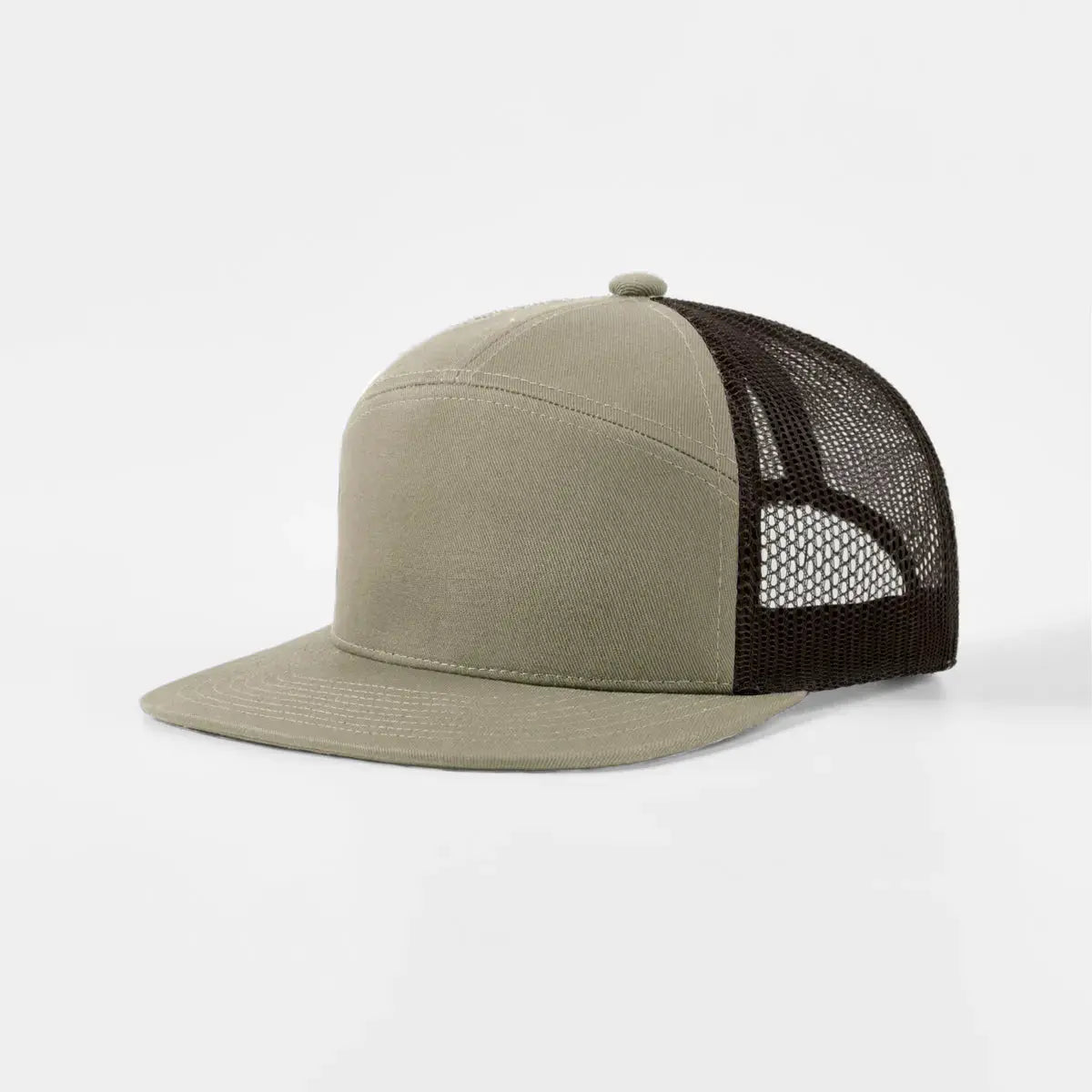 Blank Flat Bill 7 Panel Trucker Hat Wholesale - 6471 (Recycled) Foremost Hat - Wholesale & Custom Hats
