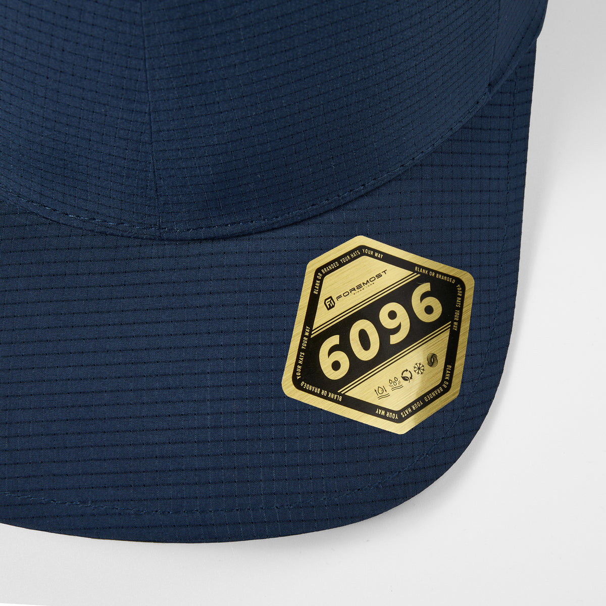 Blank Recycled Water Repellent Seamless Performance Fitted Cap Wholesale - 6096