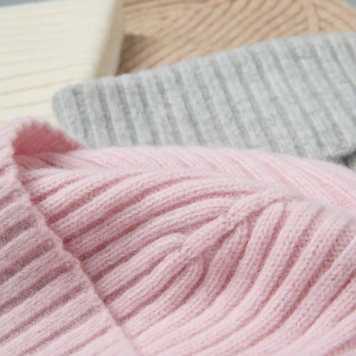 Blank Cuffed 100% Merino Wool Seamless Beanie Wholesale - 1224