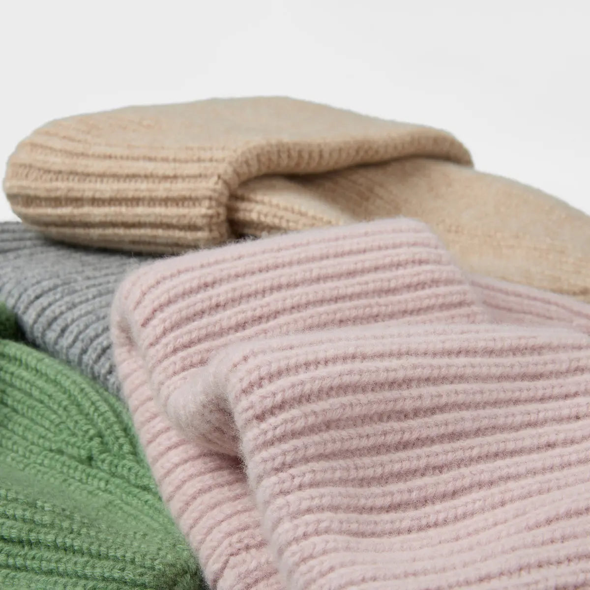 Blank High Cuffed Merino Wool Beanies - 1338
