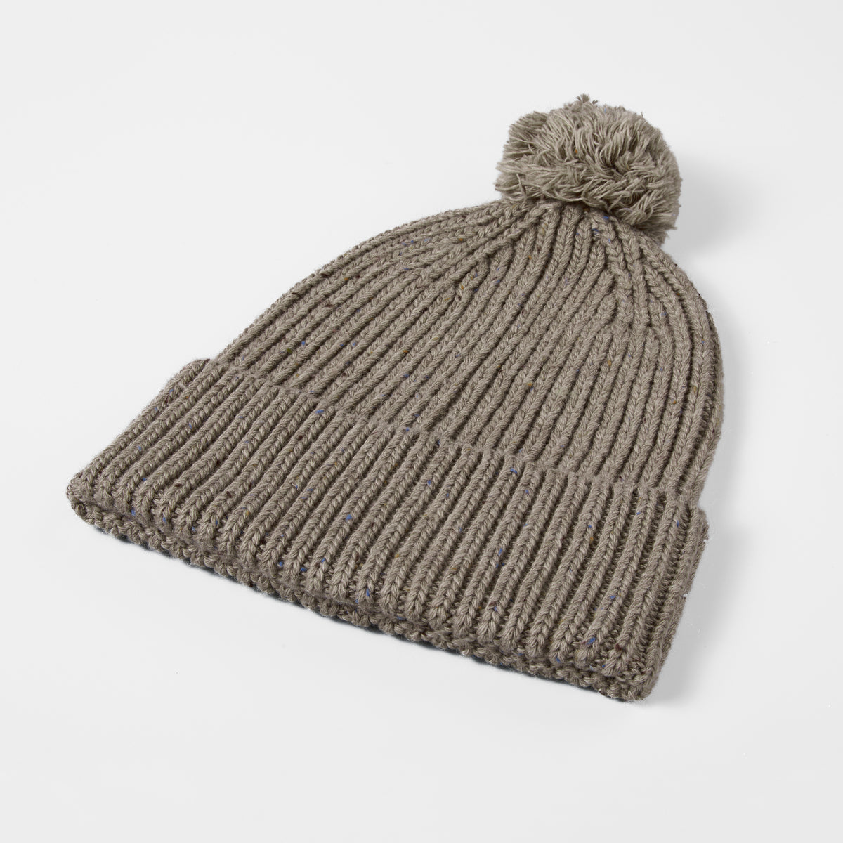 Blank Wool Flecked Pom Pom Beanie Wholesale - 1192