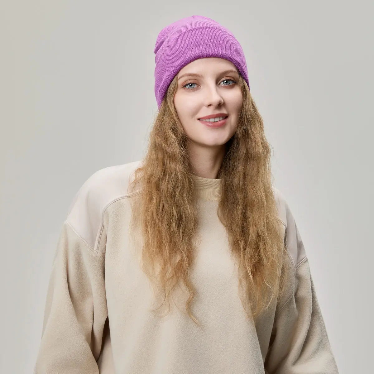 Blank Cuffed Wool Blend Beanie Wholesale - 1149