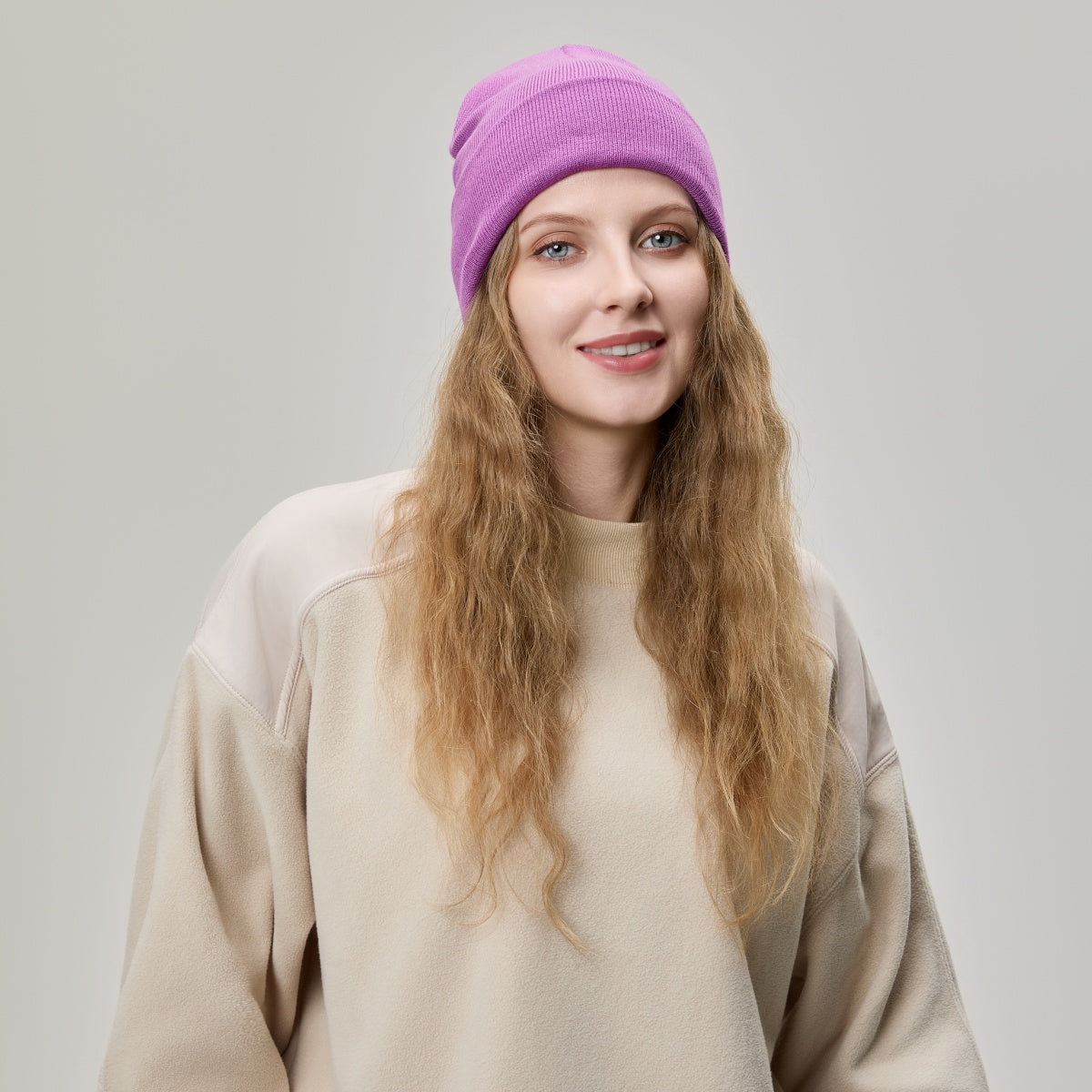 Blank Cuffed Wool Blend Beanie Wholesale - 1149