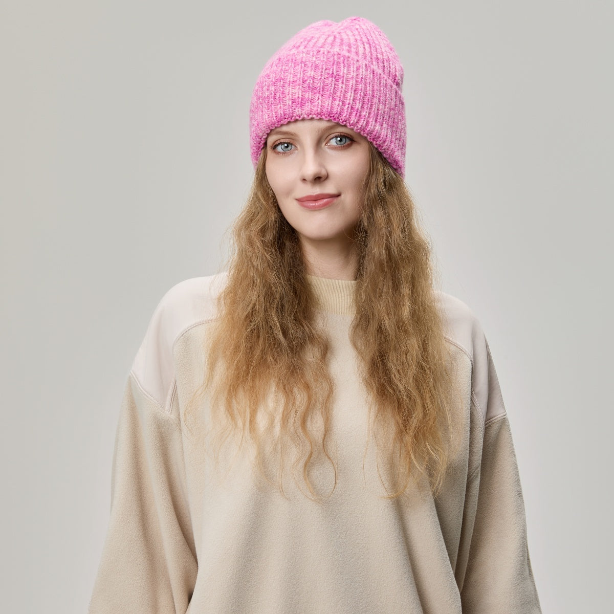 Blank Cuffed Women's Mohair Blend Beanie Wholesale - 1265 Foremost Hat