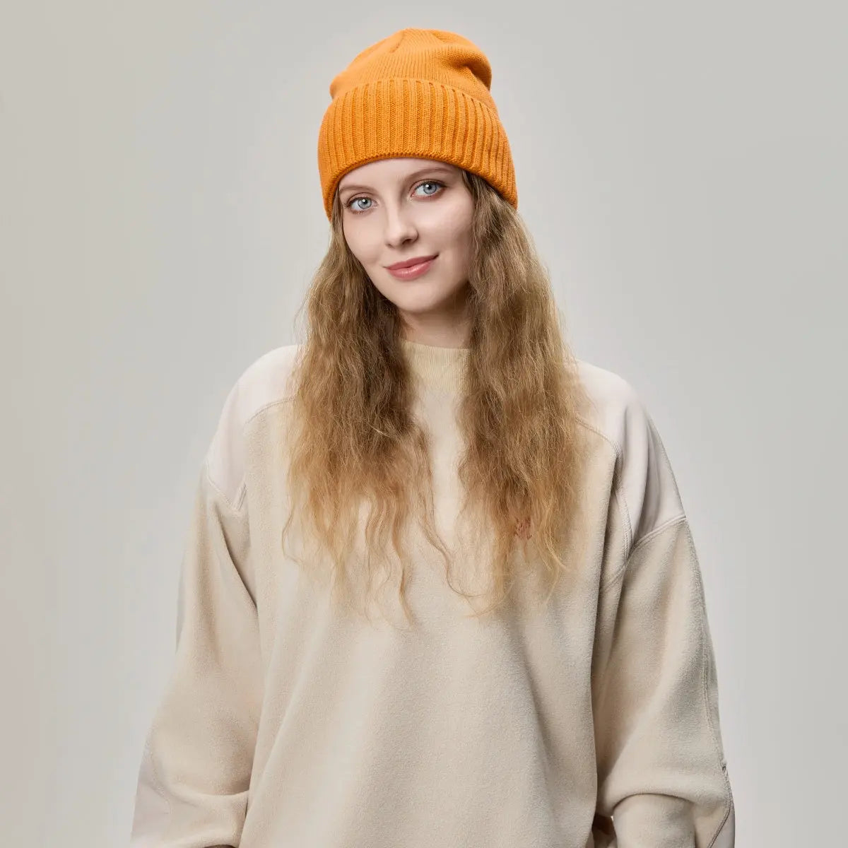 Blank Classic Ribbed Knit Wool Beanie Wholesale - 1188