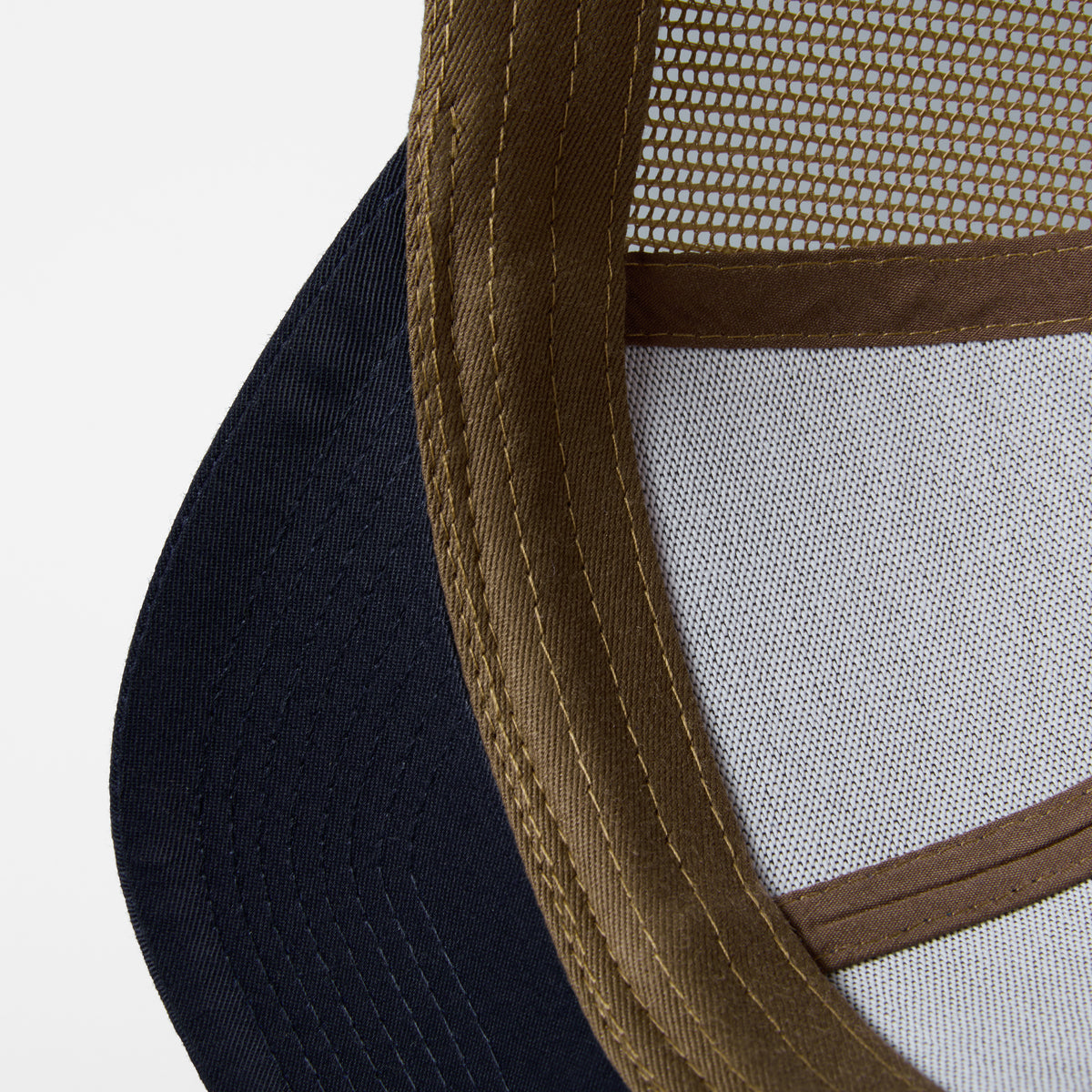 Wholesale Blank 6 Panel Mid Profile Structured Trucker Hat - 7018 Foremost Hat