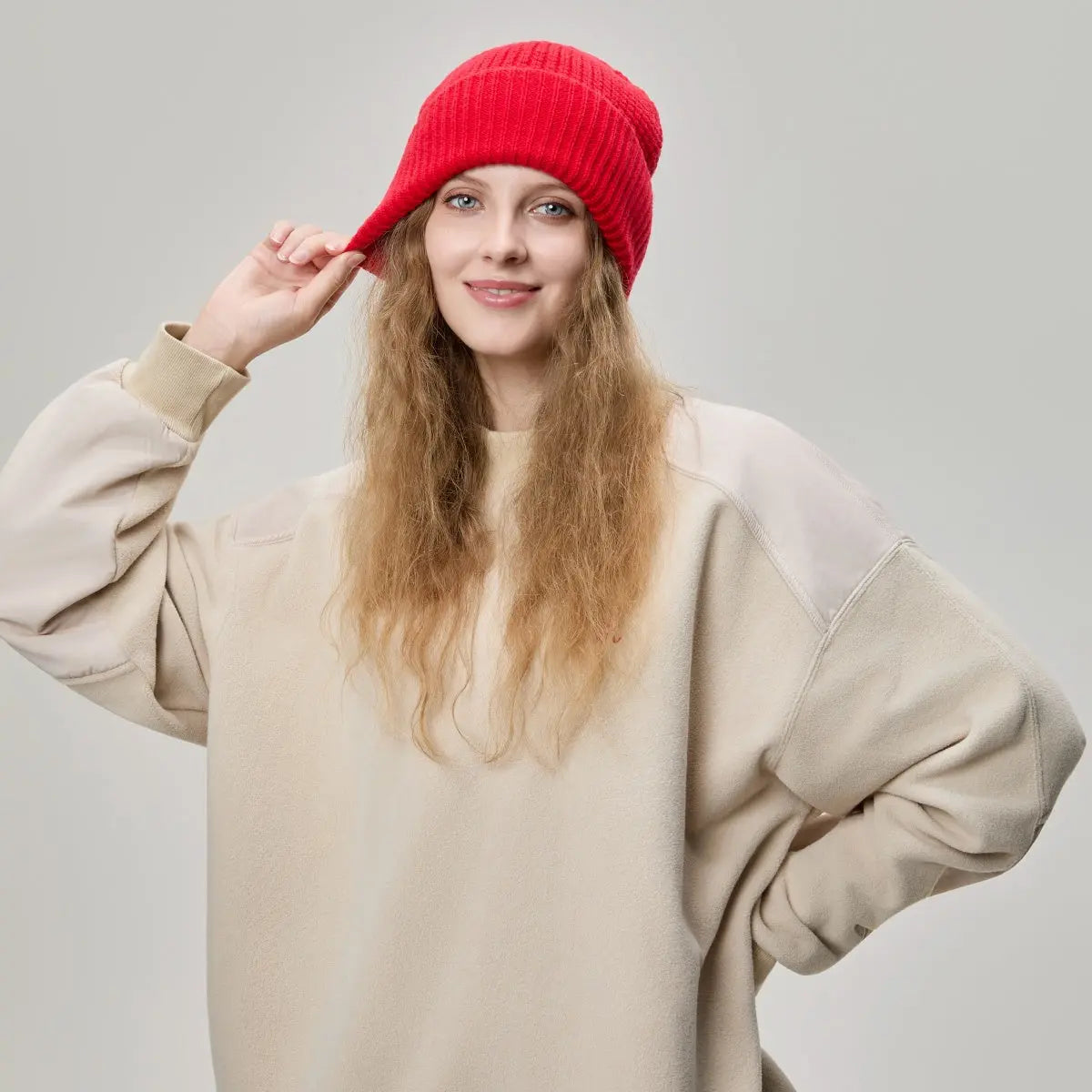 Blank Wool Waffle Knit Beanie Wholesale - 1263