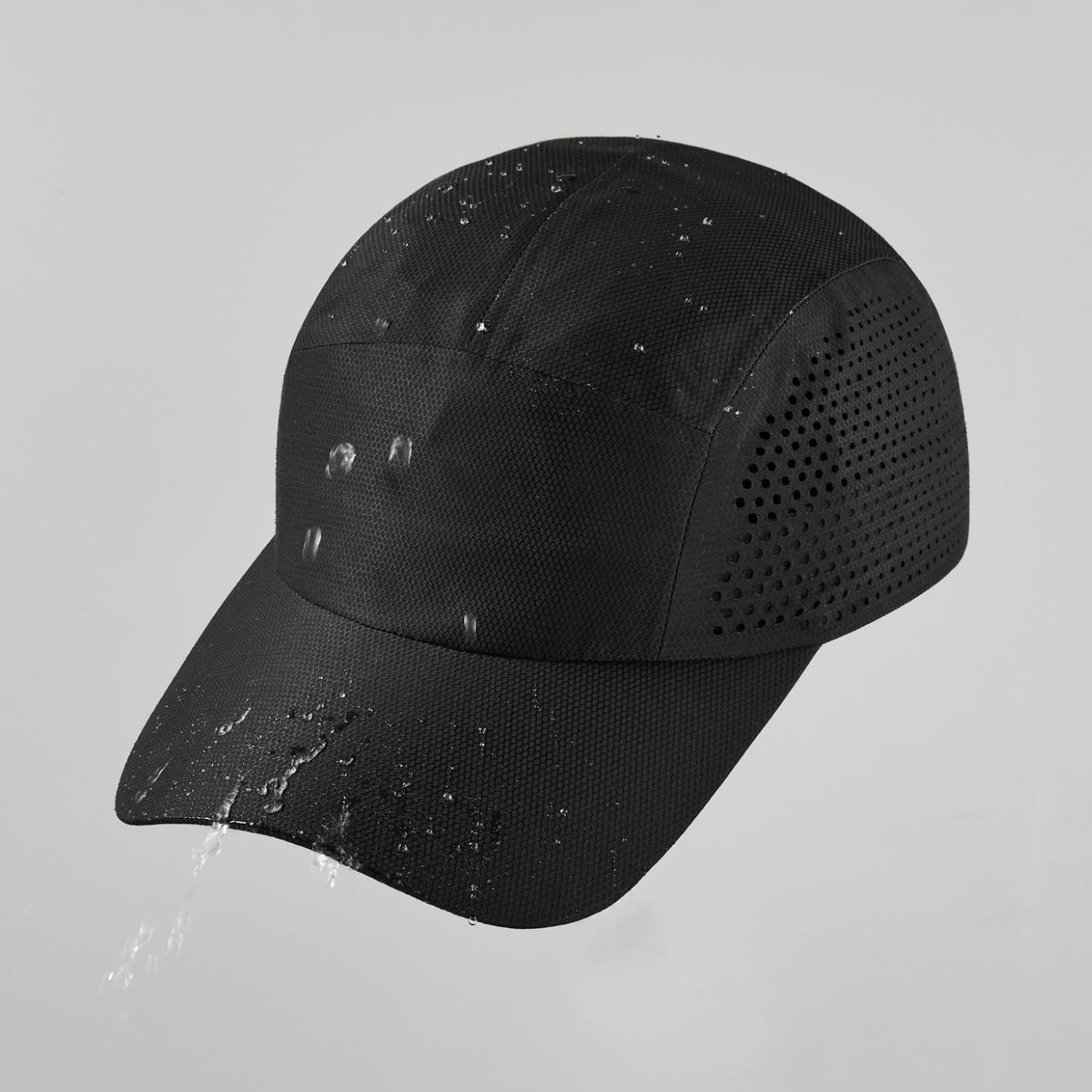 Blank Water Repellent Seamless Lightweight Perforated Running Cap - 5027