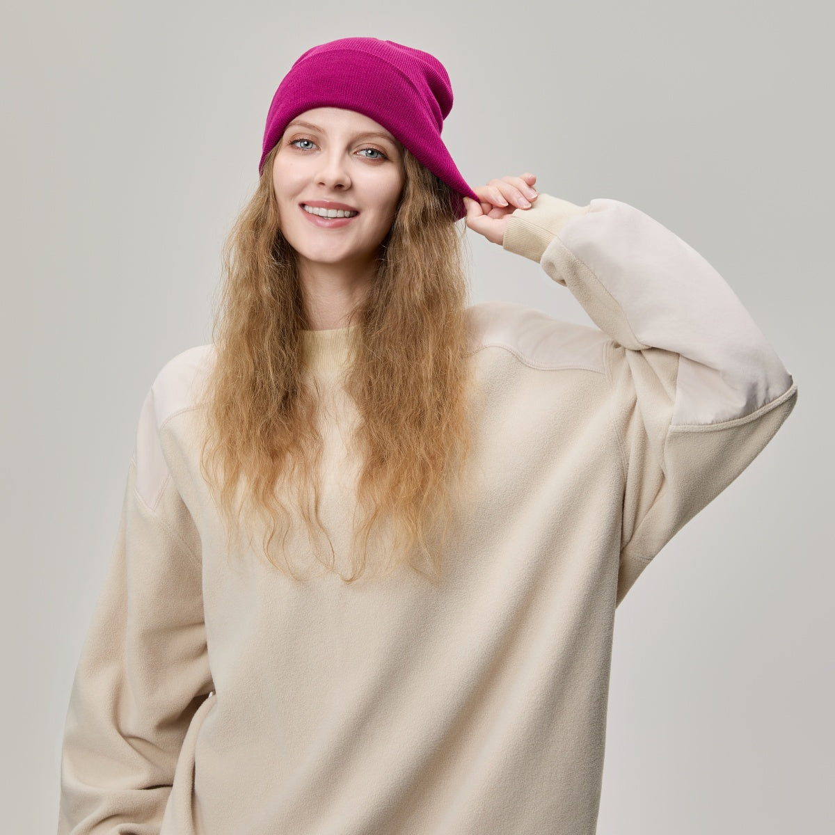 Blank Cuffed Wool Blend Beanie Wholesale - 1149