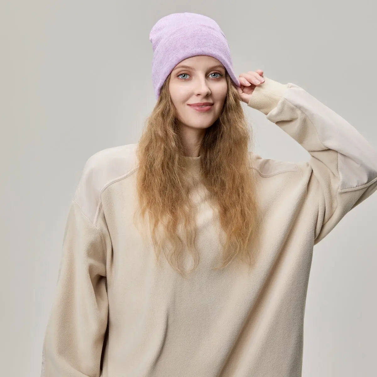 Blank Cuffed Wool Blend Beanie Wholesale - 1149