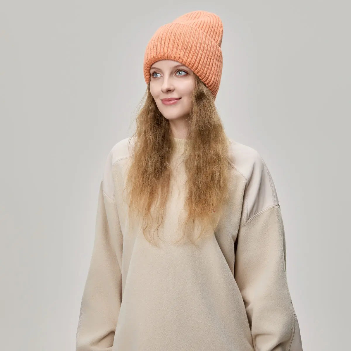 Blank High Cuffed Merino Wool Beanies - 1338