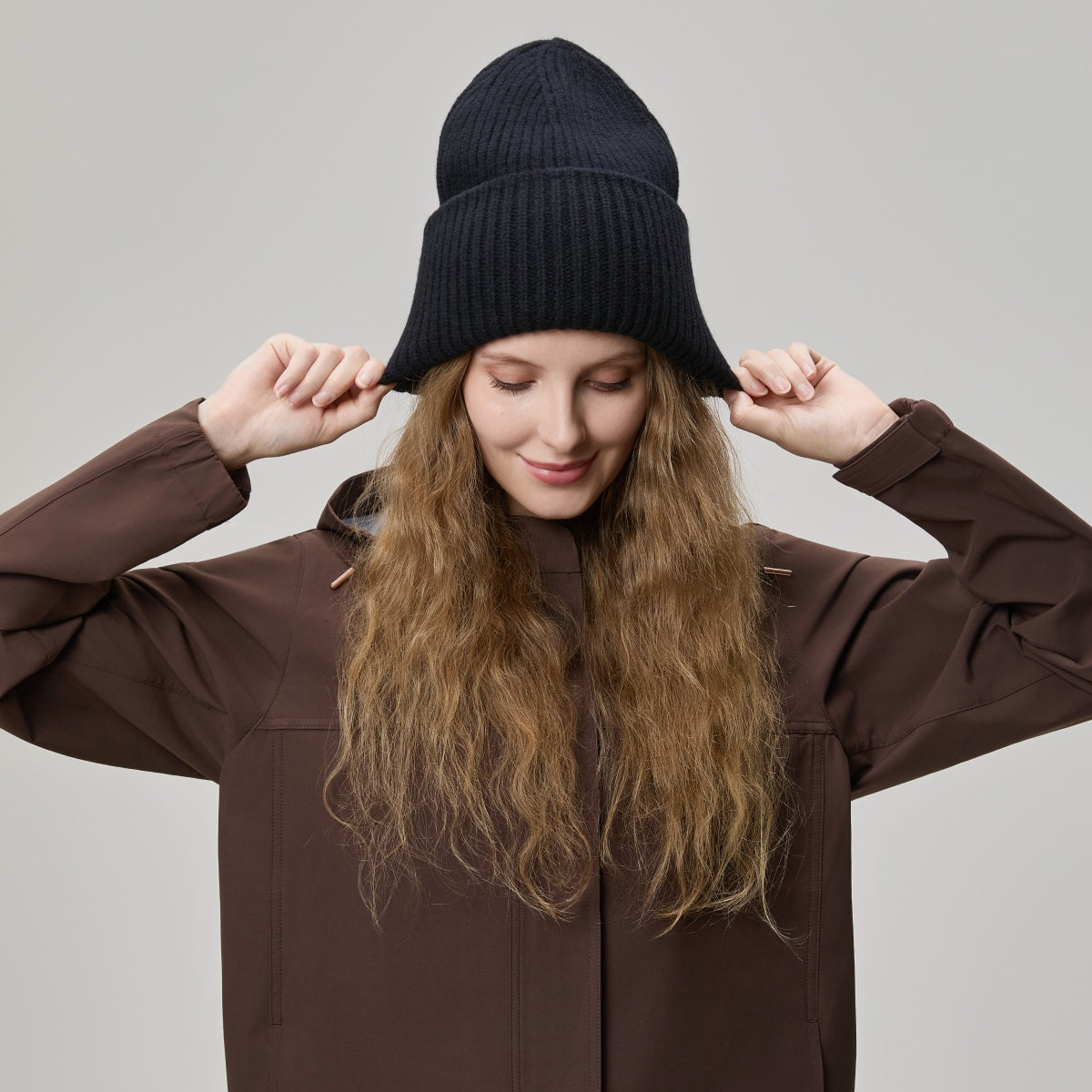 Blank High Cuffed Merino Wool Beanies - 1338