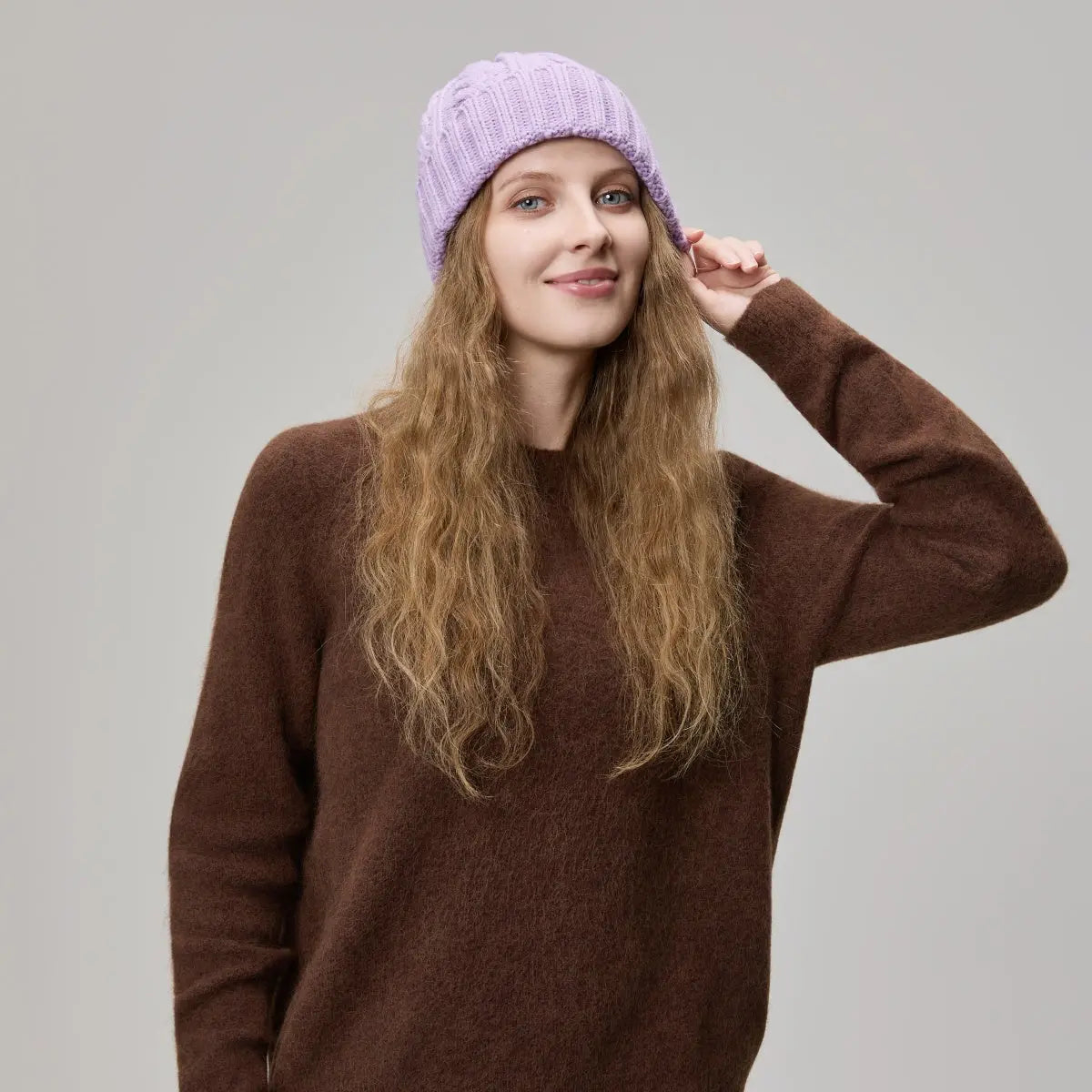 Blank Australian Wool Cable Knit Beanie - 1340