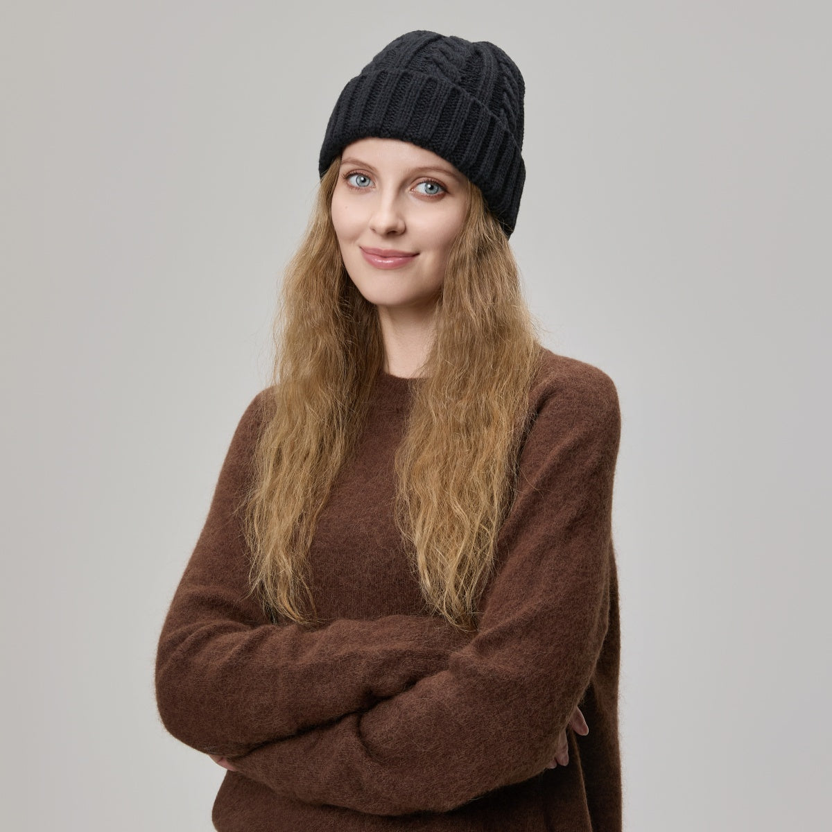 Blank Australian Wool Cable Knit Beanie - 1340
