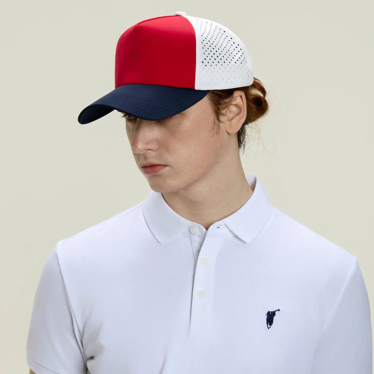 Blank Perforated 5 Panel Performance Snapback Golf Hat Wholesale - 6526 (Recycled) Foremost Hat