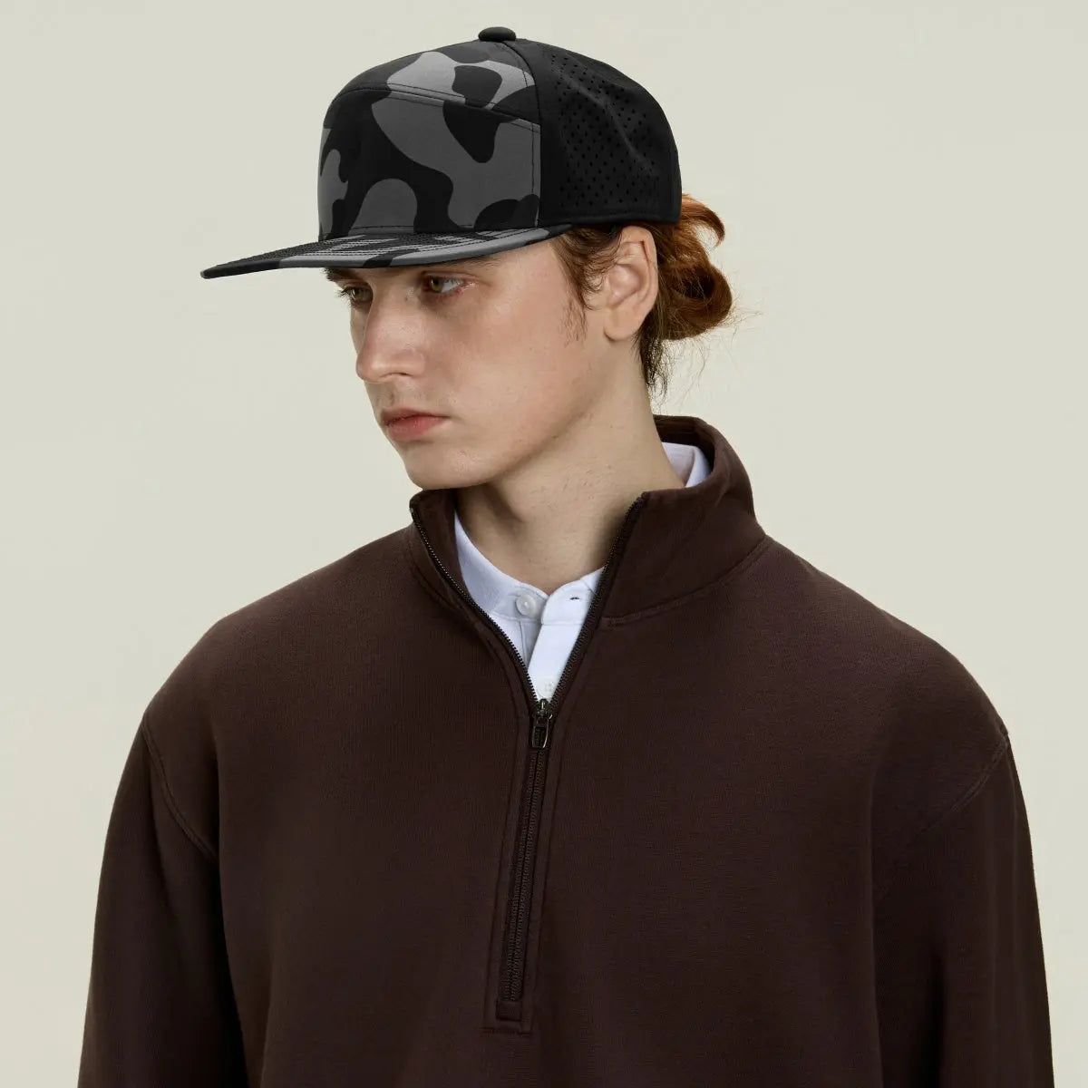 Blank Perforated Water Repellent Flat Bill Snapback Golf Hat Wholesale - 6023 Foremost Hat
