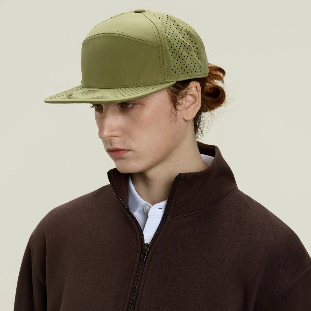 Blank Perforated Water Repellent Flat Bill Snapback Golf Hat Wholesale - 6023 Foremost Hat