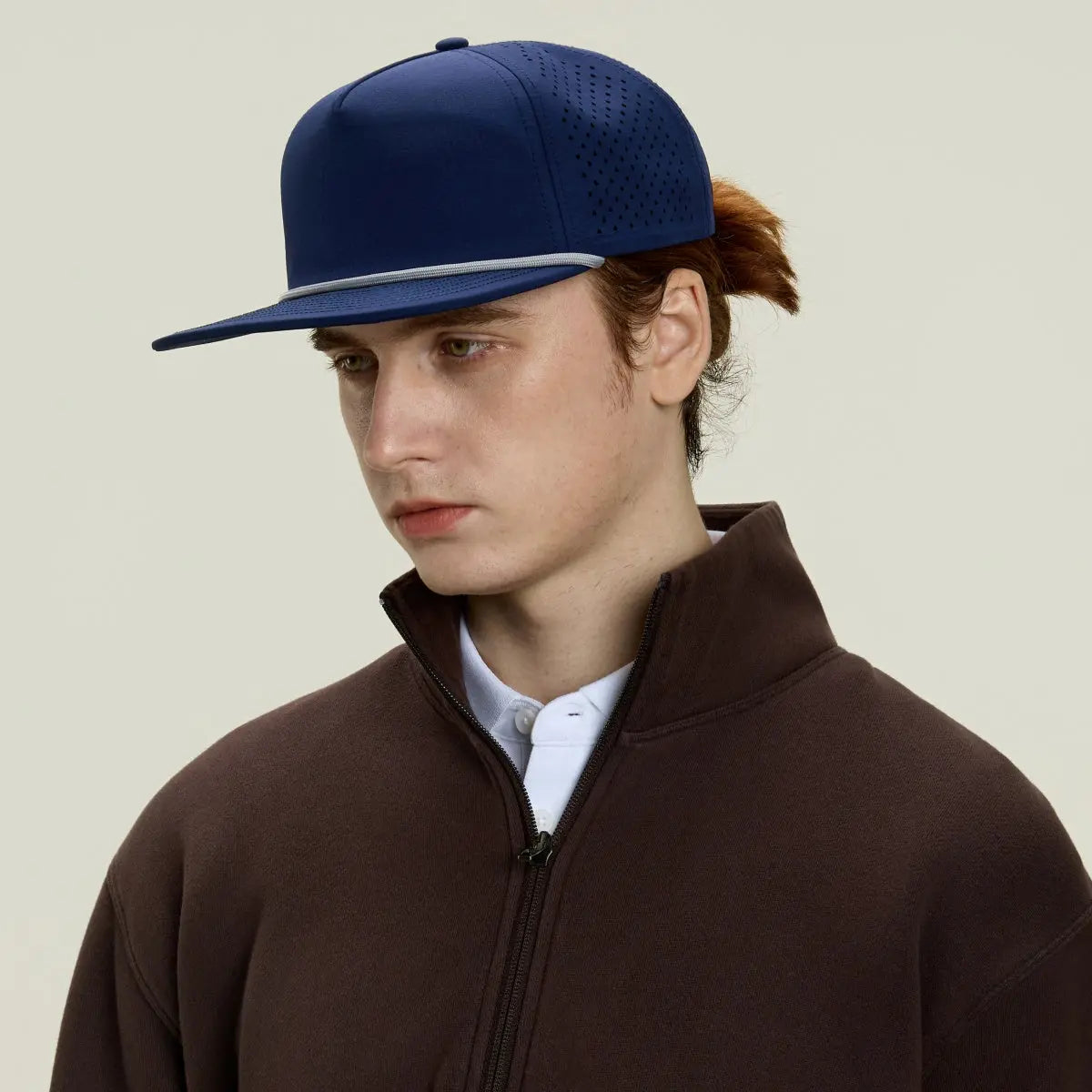 Blank Water Repellent 5 Panel Snapback Golf Hats with Rope Wholesale - 5015P Foremost Hat