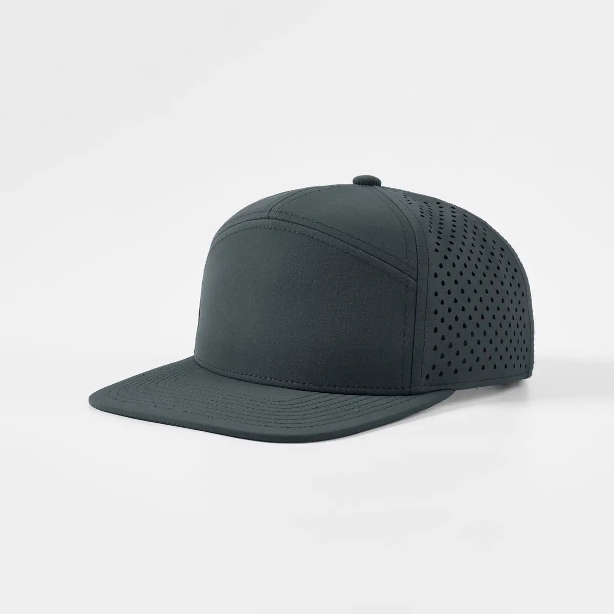 Blank Flat Bill 7 Panel Perforated Snapback Golf Hat Wholesale - 6472 Foremost Hat - Wholesale & Custom Hats