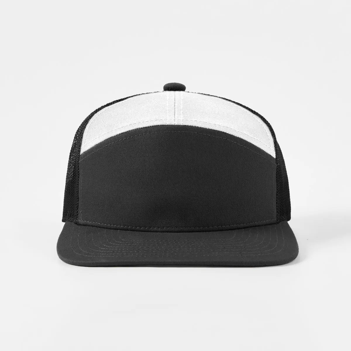 Blank Flat Bill 7 Panel Trucker Hat Wholesale - 6471 (Recycled) Foremost Hat - Wholesale & Custom Hats