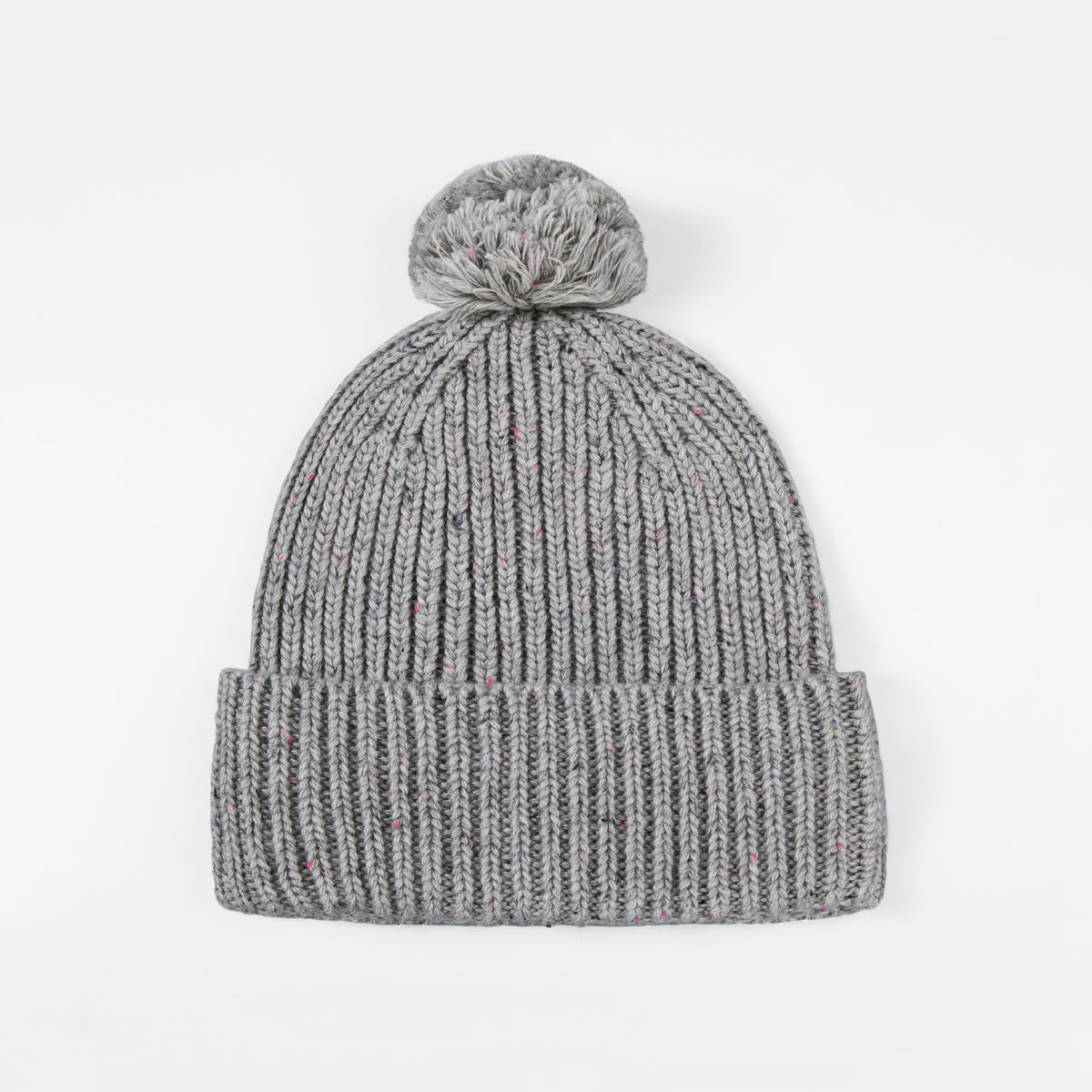Blank Wool Flecked Pom Pom Beanie Wholesale - 1192