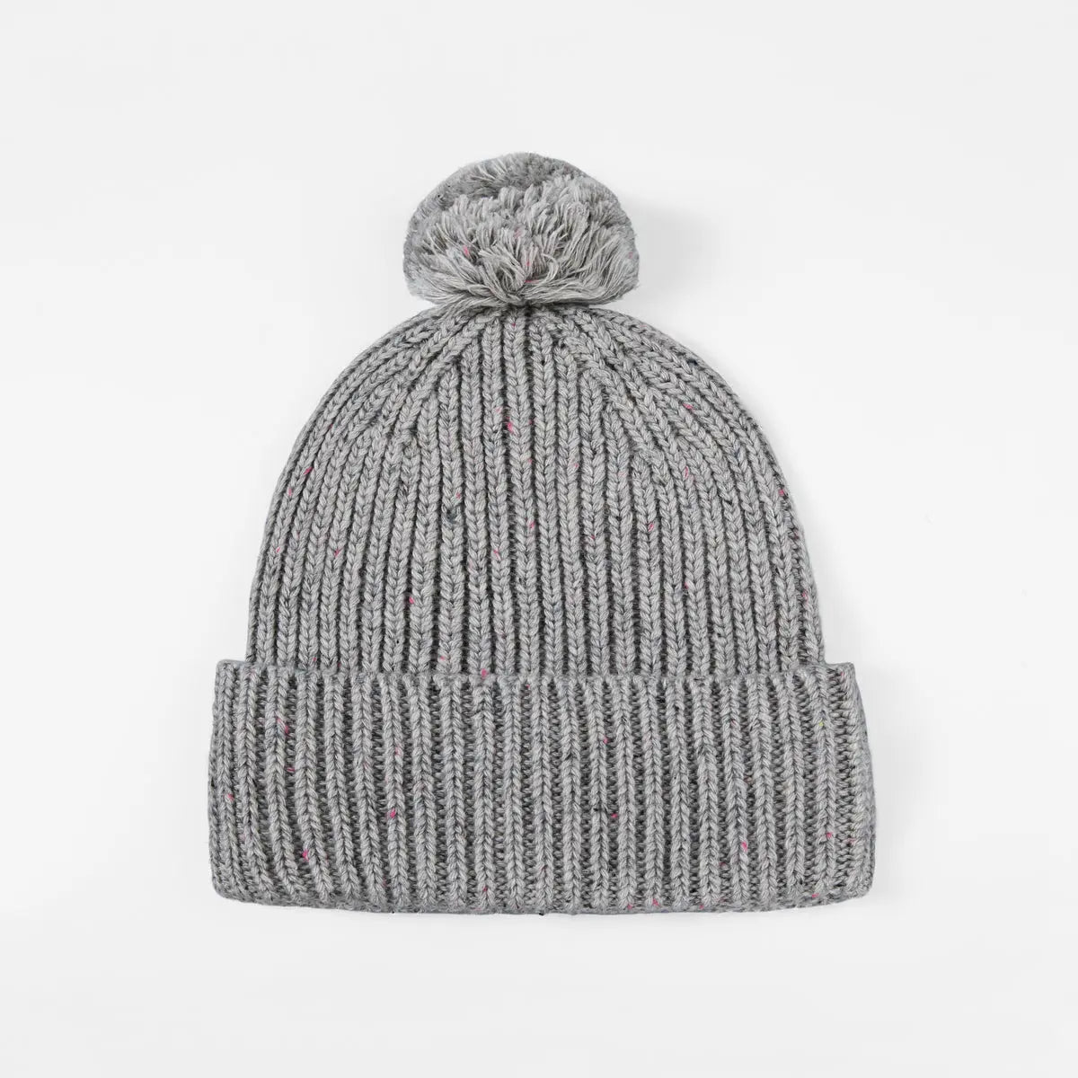 Blank Wool Flecked Pom Pom Beanie Wholesale - 1192