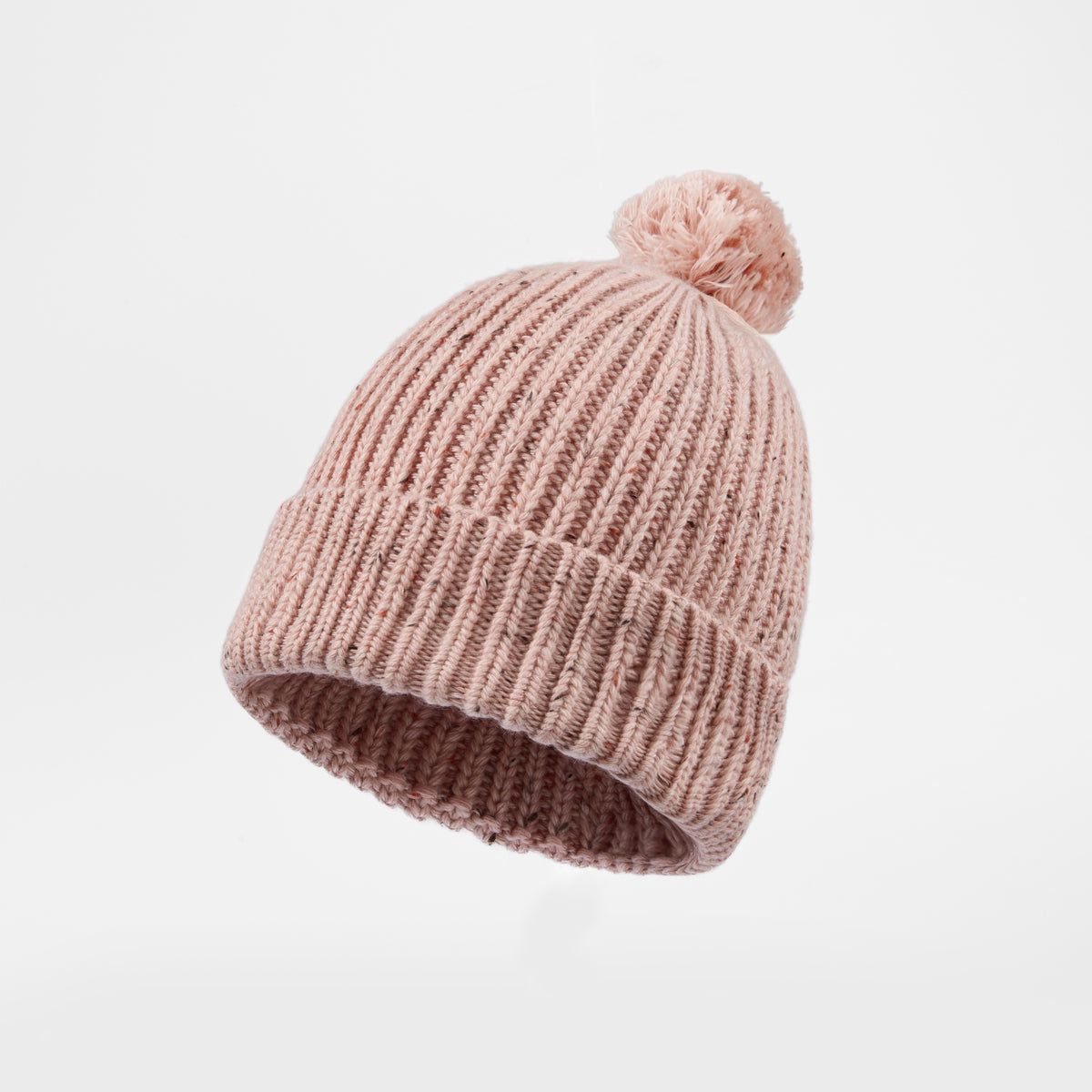 Blank Wool Flecked Pom Pom Beanie Wholesale - 1192