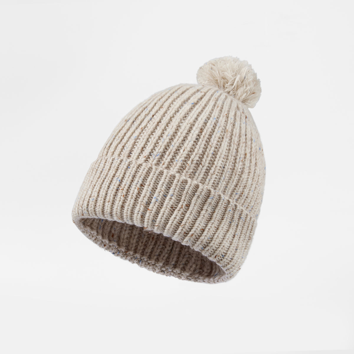 Blank Wool Flecked Pom Pom Beanie Wholesale - 1192