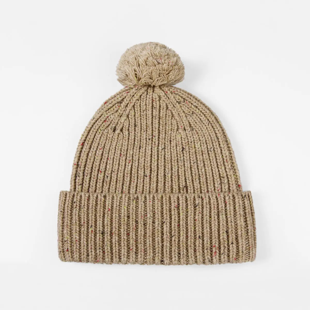 Blank Wool Flecked Pom Pom Beanie Wholesale - 1192