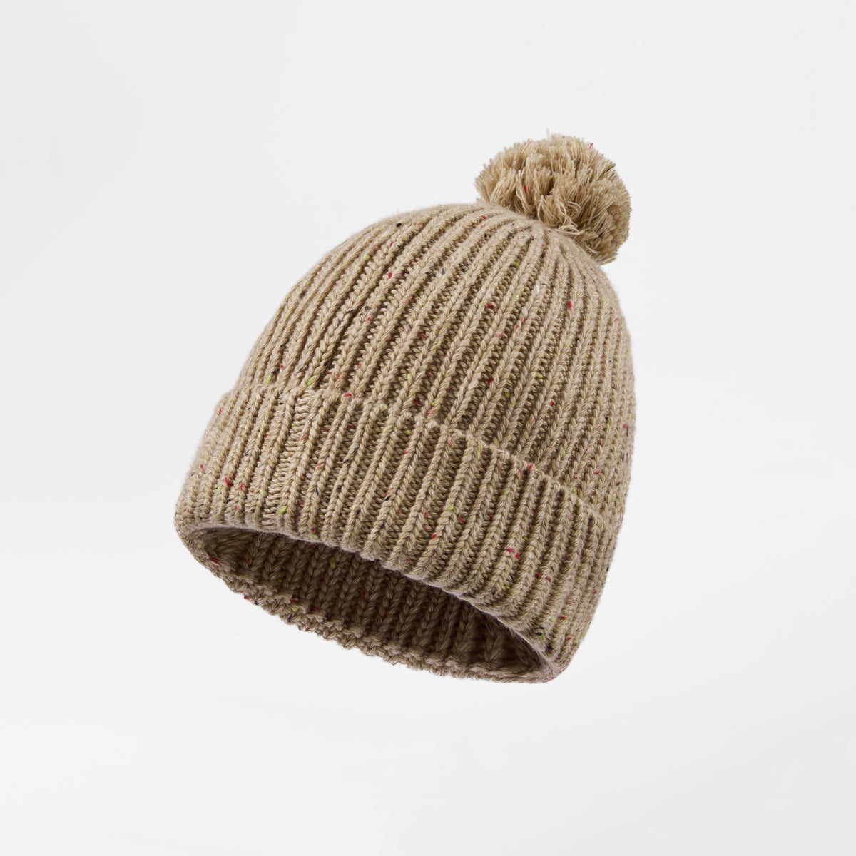 Blank Wool Flecked Pom Pom Beanie Wholesale - 1192